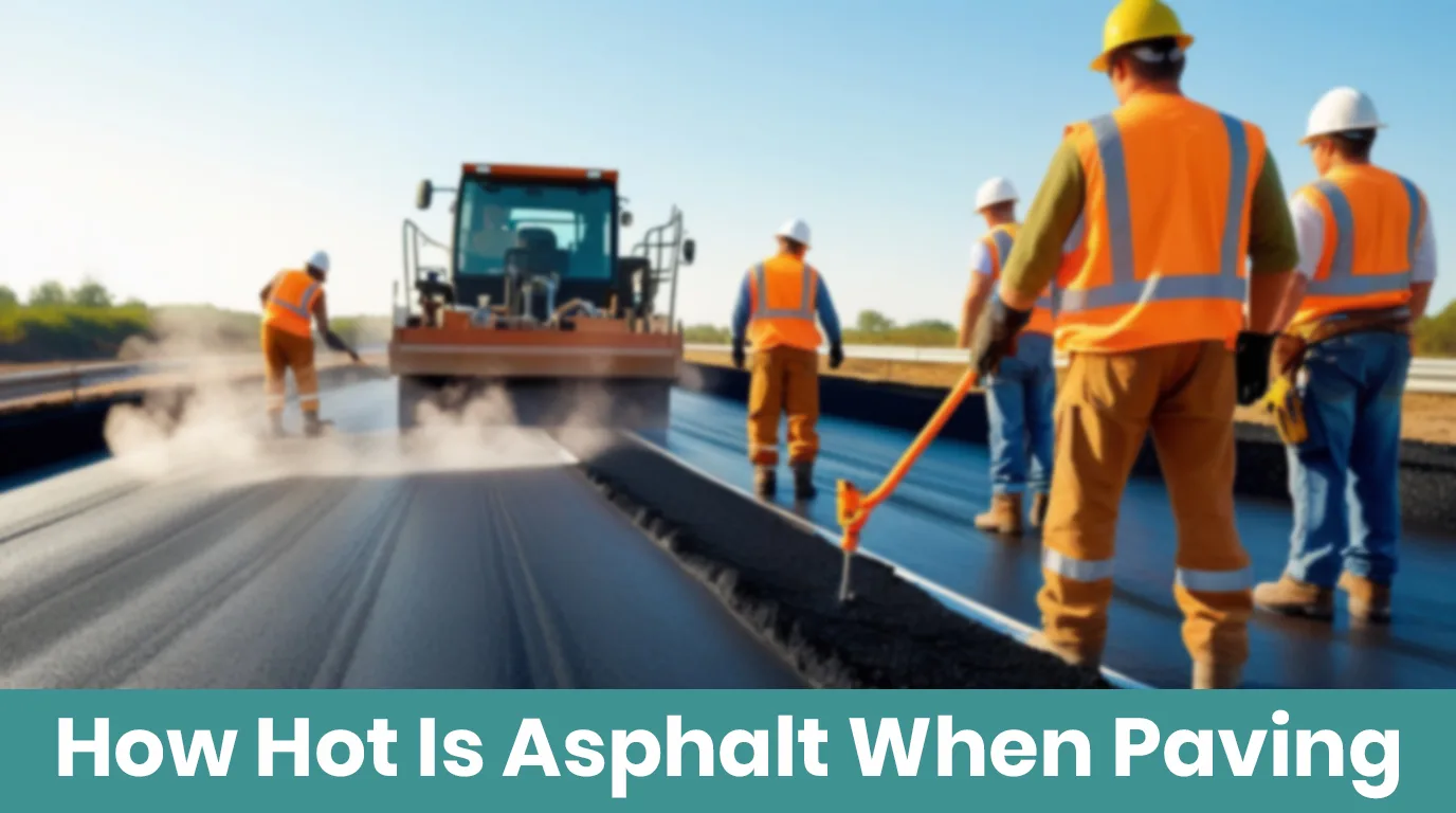 how hot is asphalt when paving