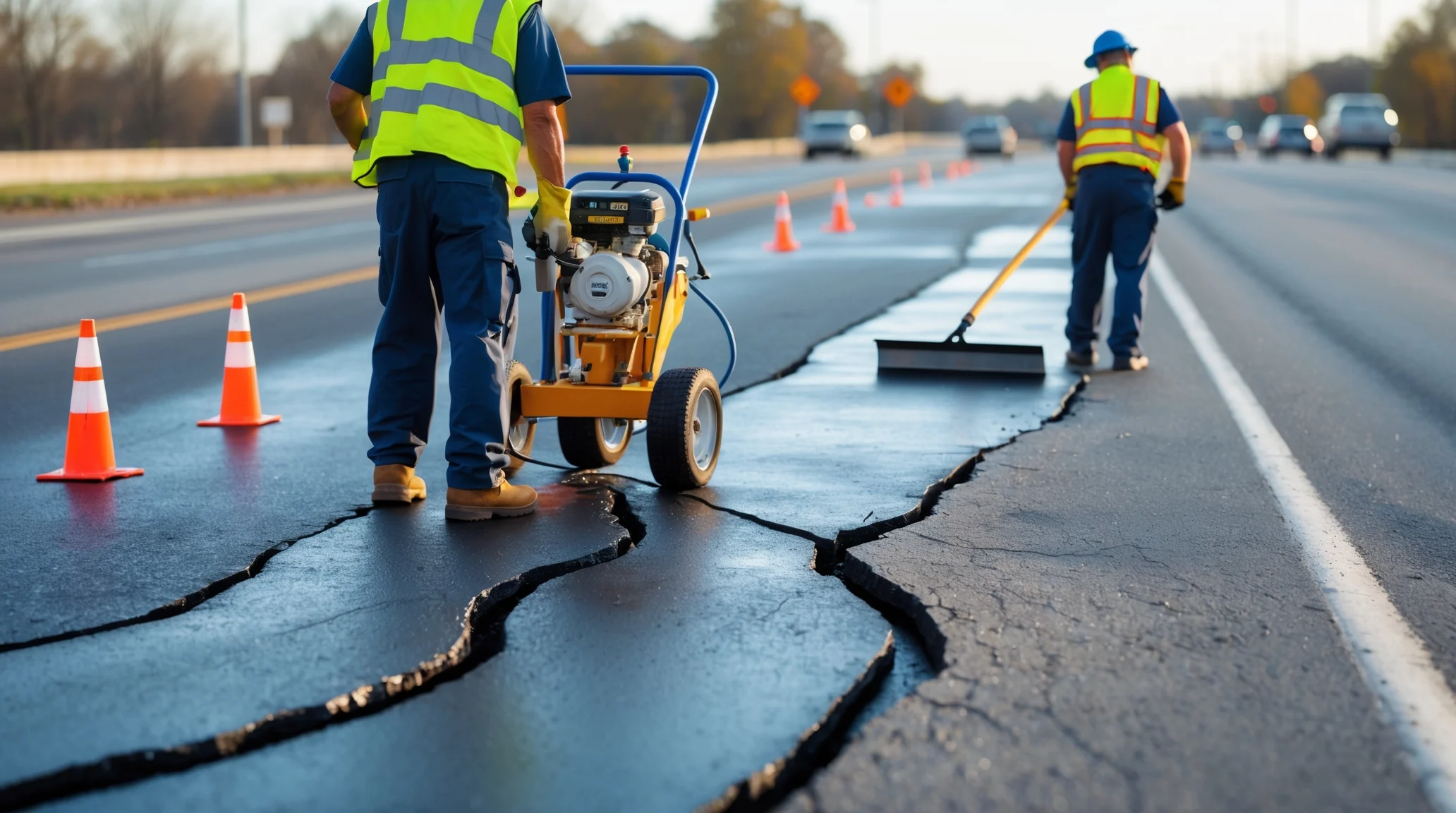 Road Crack Filling.