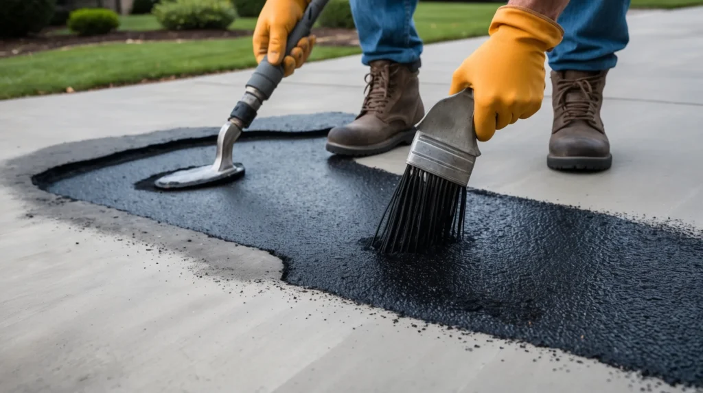 Asphalt Sealer on Concrete